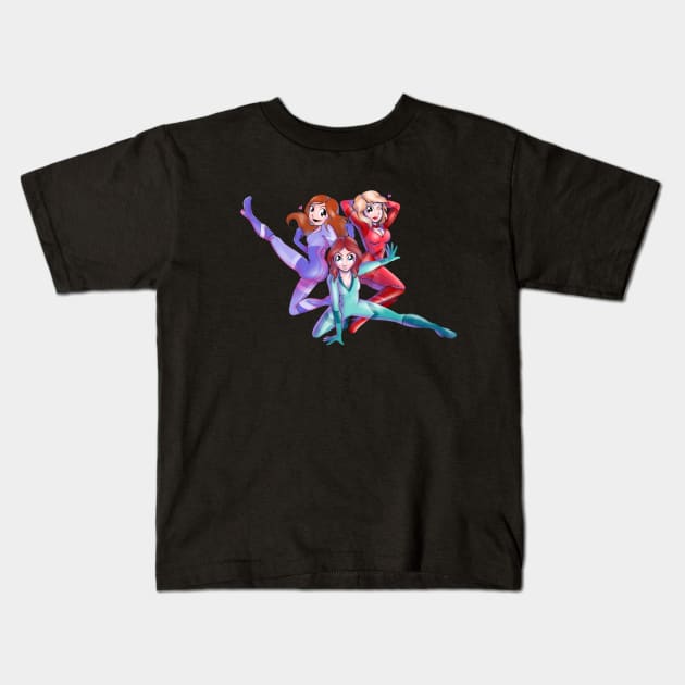 Damsel Superheroes Kids T-Shirt by Damsels of Dorkington